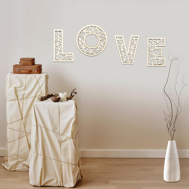 AOCEAN 8 Inch Wooden Rattan Letters Rustic Boho Letters Decor for Wall Customizable Personalized Initials Perfect for Nursery Baby Shower & Home Decoration (W) - Image 4